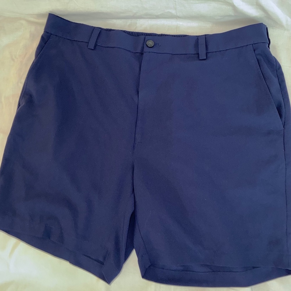 Roundtree & Yorke Performance Shorts Mens 42 Navy Blue Recycled Polyester Golf